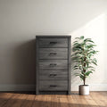 Komoda, Prostokątna laminowana szuflada z antracytem MDF 80 x 40 x 120 cm