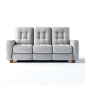 Sofa, Relax sofa 3 Elegancki szary poliester, 210 x 95 x 102 cm