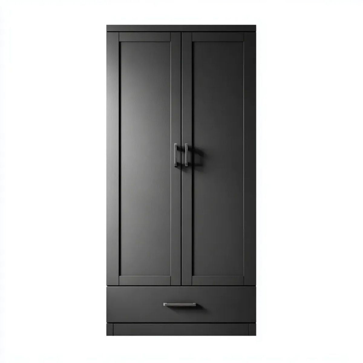 Szafa, Deska sypialna 2 drzwi z czarnym szufladą z melaminowanymi deskami z 80 x 52 x 180 cm