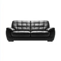 Sofa, 2-fotelikowa sofa czarna 168 x 88 x 88 cm PU- sztuczny prostokątna