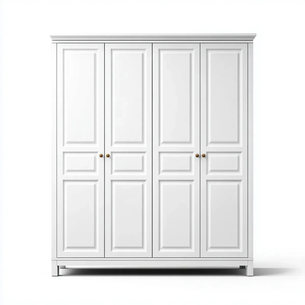 Szafa 4 drzwiowa Biała 200 x 60 x 220 cm MDF prostokątna
