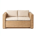 Sofa ogrodowa, 2-miejscowa kanapa tarasowa Naturbeige 150 x 80 x 80 cm