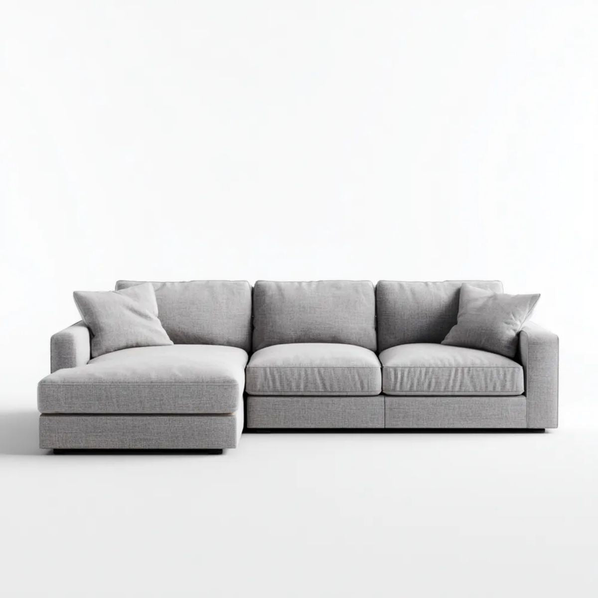 Sofa, 4-osobowa przezroczysty szary poliester sofa pomarańczowa lewy narożnik 260 x 160 x 85 cm