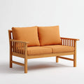 Sofa ogrodowa, Taras 2-osobowy Orange Naturalna 128 x 70 x 78 cm Acacia lity prostokąt z drewna