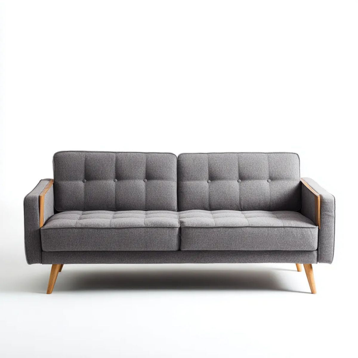 Sofa, 3-osobowa poliester z kanapą z drewnianymi nóżkami, 190 x 83 x 82 cm