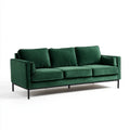 Sofa, 3 ciemnozielone sofa z metalową nogą, 210 x 90 x 85 cm
