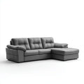 Sofa, 3-osobowa sofa ze skóry syntetycznej z szezlongiem, 270 x 160 x 88 cm
