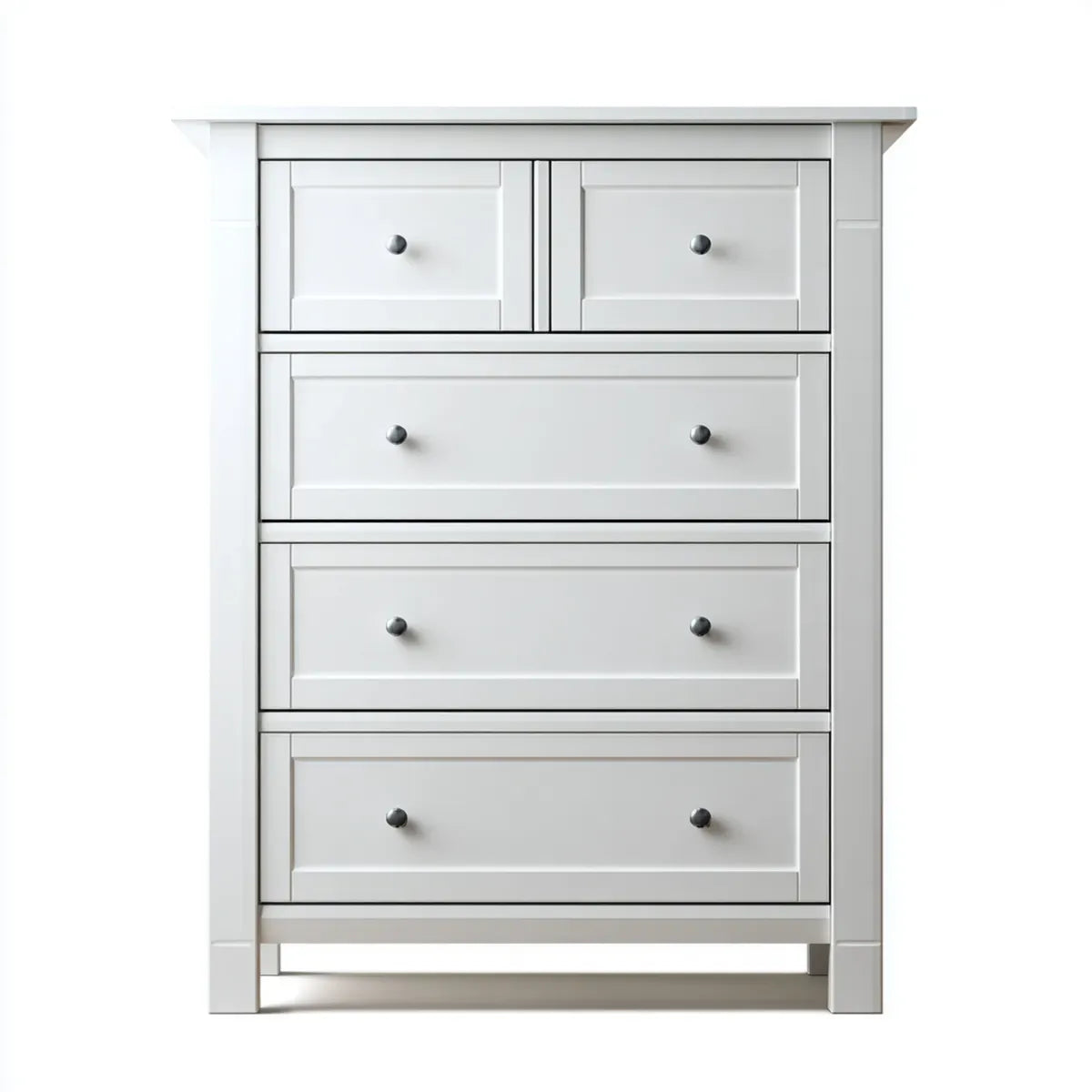 Komoda, Boxer 5 białych szuflad 80 x 40 x 120 cm w prostokątnym MDF