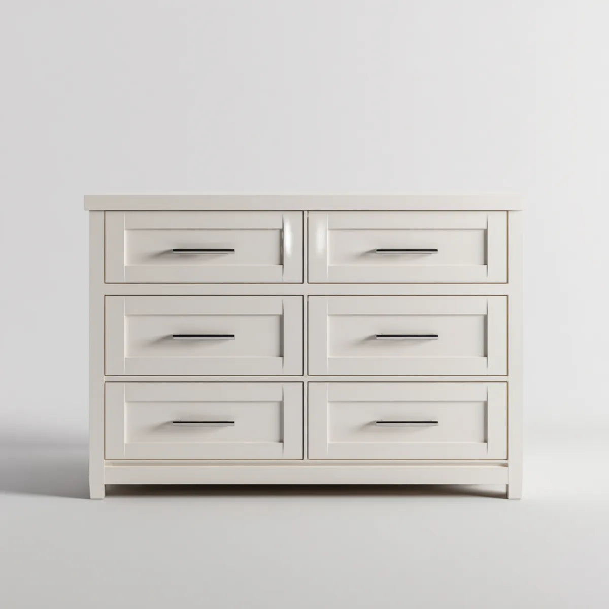 Komoda, 6 szuflady prostokątne białe szuflady z płyty MDF 120 x 40 x 80 cm