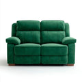 Sofa, 2-osobowa relaksujący sofa w szmaragdowym zielonym welwelt i ciemnobrązowy, 160 x 95 x 100 cm