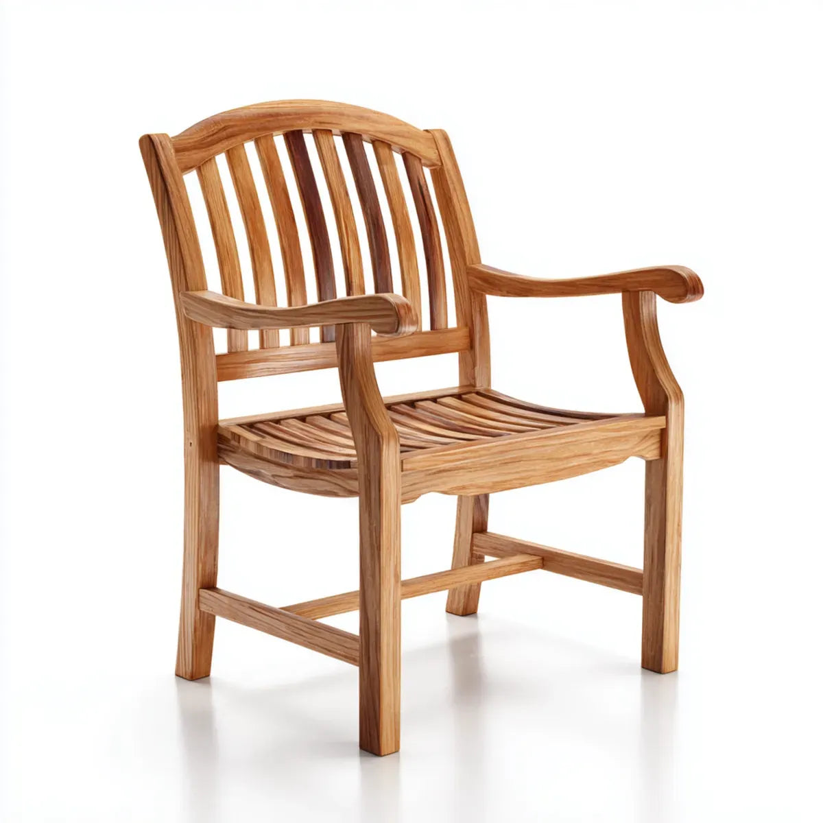 Fotel z podłokietnikami w litym drewnie naturalne 60 x 65 x 96 cm