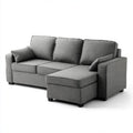 Sofa, Odwracalna sofa z 3 miejscami antracyt szary tkaniny, 220 x 145 x 85 cm
